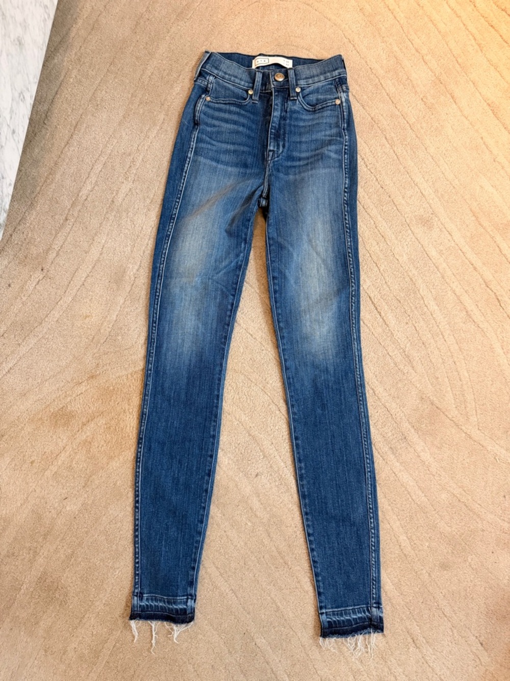 AYR the Riser Women's Faded Acid Wash High-Rise Skinny Jeans